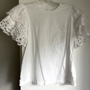 Anthropologie Eyelet Tee